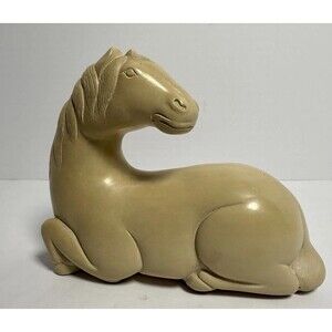 Vtg Art Equine Austin Productions 1961 Beige Horse Statue Pony Sculpture 6"